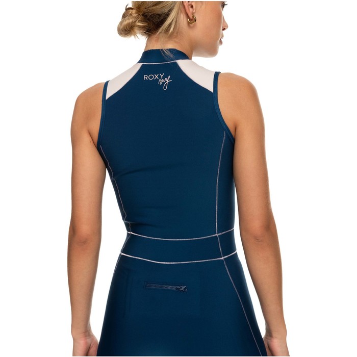 2024 Roxy Womens Rise 1.5mm Long Jane Front Zip Wetsuit ERJW703015 - Iodine Blue